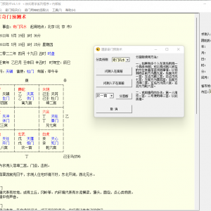 徐氏道家奇门遁甲预测软件内部版